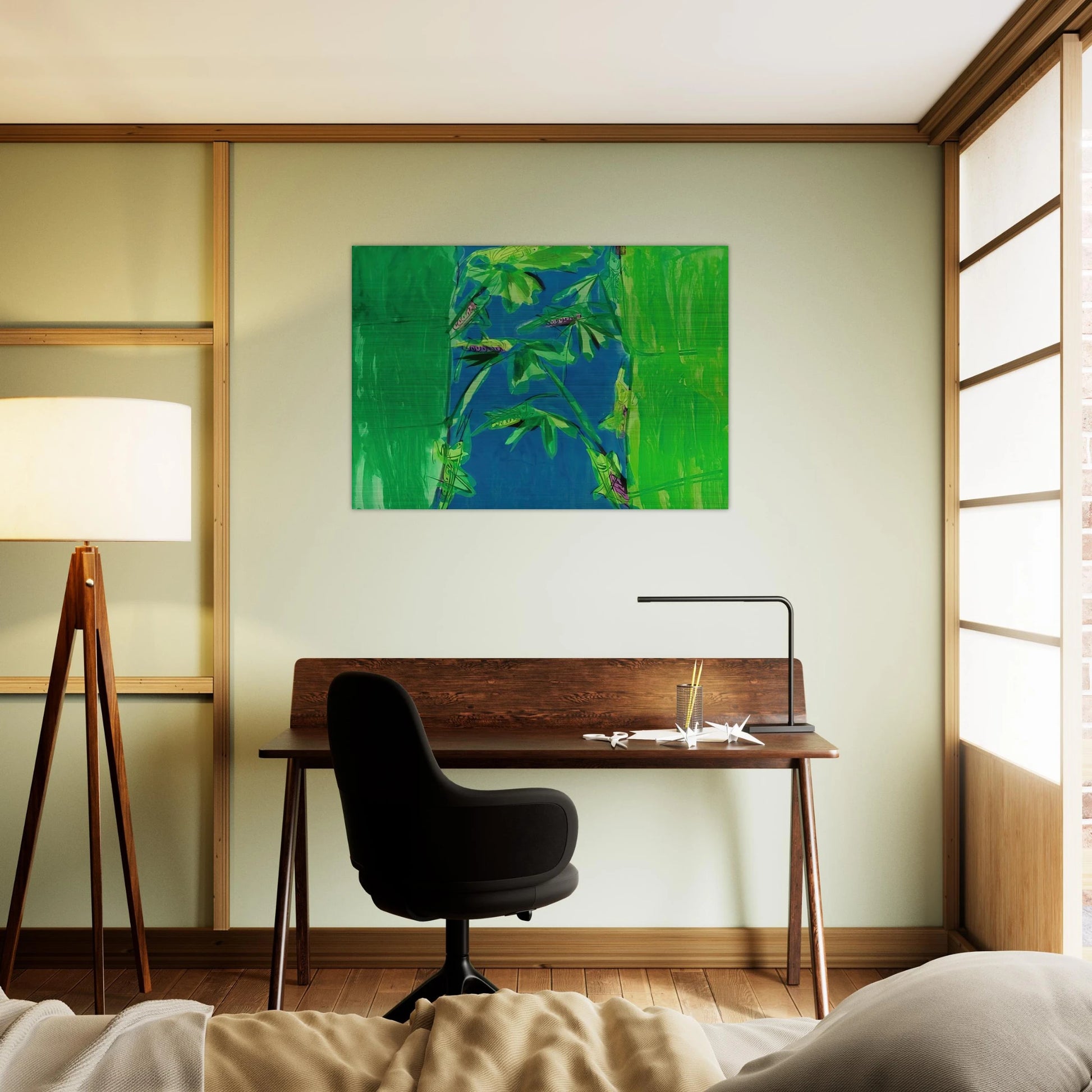 Early Summer - 1980 - Walasse Ting Brushed Aluminum Print - 70x100 cm / 28x40 inches | Walasse Ting Aluminum Print | Walasse Ting Prints