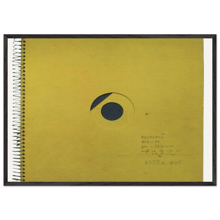 Childrens Book - 1957 - Dieter Roth 70x100 cm / 28x40 inches Framed Art Print – Black Wooden Frame