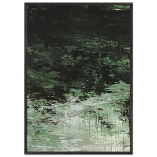 Untitled Part VIII - Cy Twombly 70x100 cm / 28x40 inches Framed Art Print – Black Wooden Frame