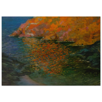 SMALL ROCKY BAY OF NANS CADAQUES 1921 - Salvador Dali Brushed Aluminum Print - 70x100 cm / 28x40 inches | Salvador Dali Aluminum Print | Salvador Dali Prints
