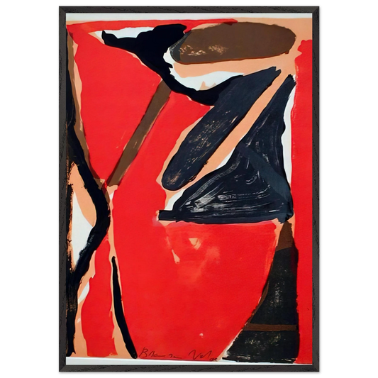 LUnique III - 1973 - Bram van Velde 70x100 cm / 28x40 inches Framed Art Print – Black Wooden Frame