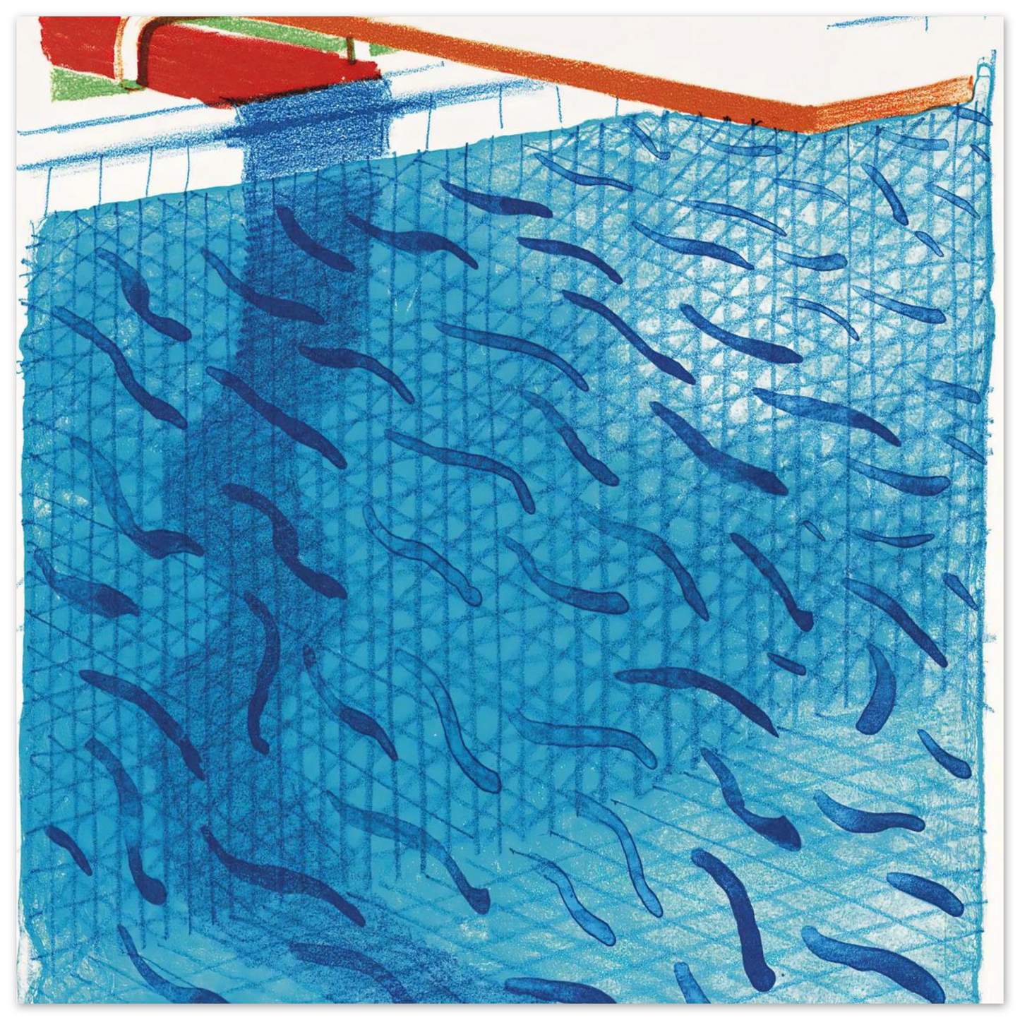 David Hockney - David Hockney Wall art - 28x43  cm / XL (11x17 inches) - Premium Wooden Framed Poster With Fine Art Paper-canvas - Black frame
