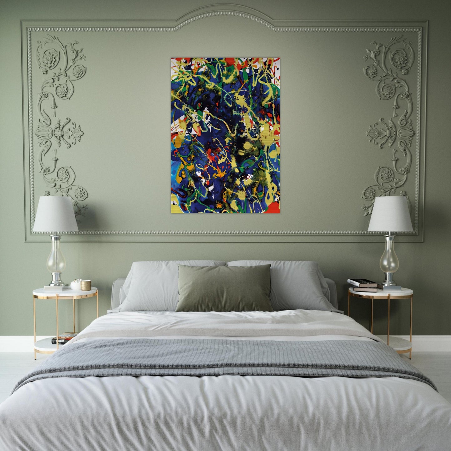 Untitled  SFP94-63  SFF 1737  - Sam Francis Brushed Aluminum Print - 70x100 cm / 28x40 inches | Sam Francis Aluminum Print | Sam Francis Prints