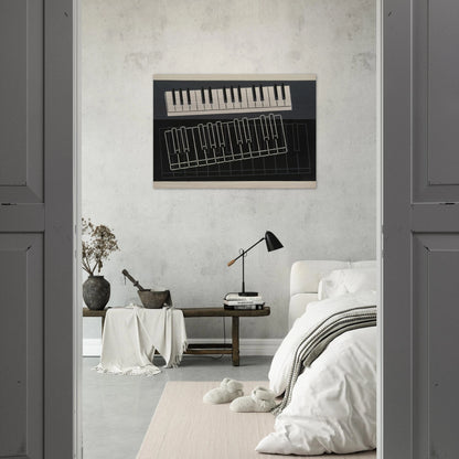 PIANO KEYS 1932 - Josef Albers Brushed Aluminum Print - 70x100 cm / 28x40 inches | Josef Albers Aluminum Print | Josef Albers Prints