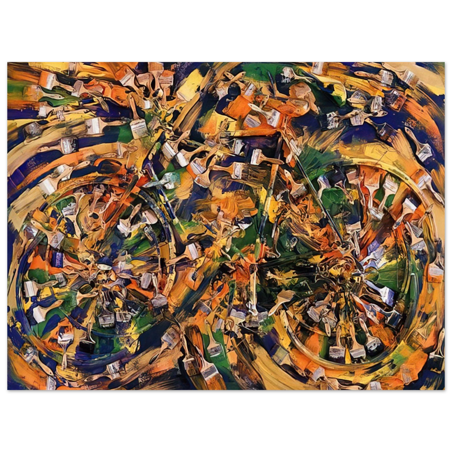 Arman - Wheels of Fortune - 1995  75x100 cm / 30x40inches Fine Art Poster