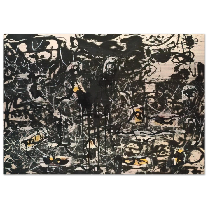 YELLOW ISLANDS - Jackson Pollock Brushed Aluminum Print - 70x100 cm / 28x40 inches | Jackson Pollock Aluminum Print | Jackson Pollock Prints