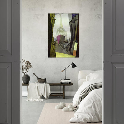 LA TOUR EIFFEL 1914 - Diego Rivera Brushed Aluminum Print - 70x100 cm / 28x40 inches | Diego Rivera Aluminum Print | Diego Rivera Prints