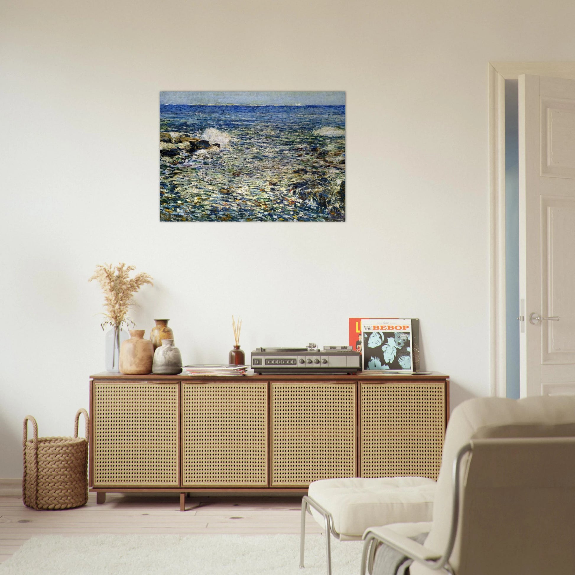 Surf, Isles of Shoals - Childe Hassam Brushed Aluminum Print - 70x100 cm / 28x40 inches | Childe Hassam Aluminum Print | Childe Hassam Prints