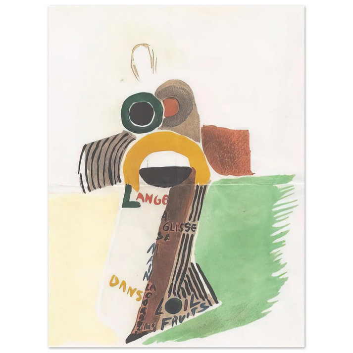 Sonia Delaunay - ROBE POEME L ANGE A GLISSE 1922  75x100 cm / 30x40inches Fine Art Poster