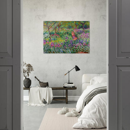 The Iris Garden at Giverny - claude monet Acrylic Print - 70x100 cm / 28x40″ inches | claude monet Wall Art | claude monet Prints