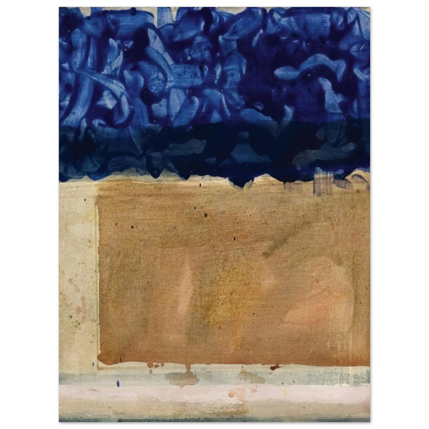 Helen Frankenthaler - Shoreline - 1952 Wall art - 15x20 cm / 6x8 inches - Premium Wooden Framed Poster With Fine Art Paper-canvas - Black frame