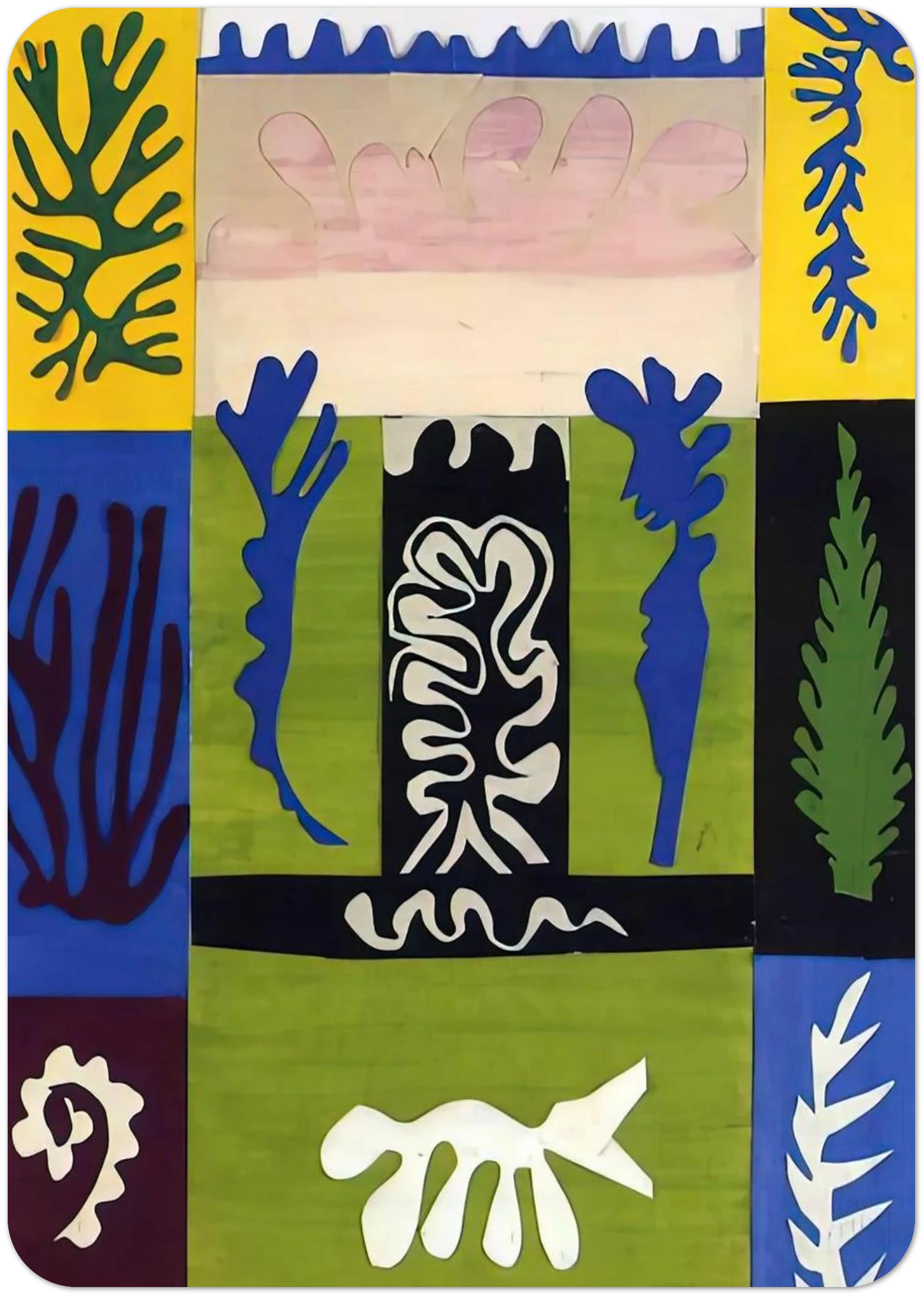 CUT OUTS 5 By Henri Matisse Pack of 10 Post Cards | Henri Matisse Post Cards | A6 (10.5 x 14.8 cm) - 4.1 x 5.8 inches