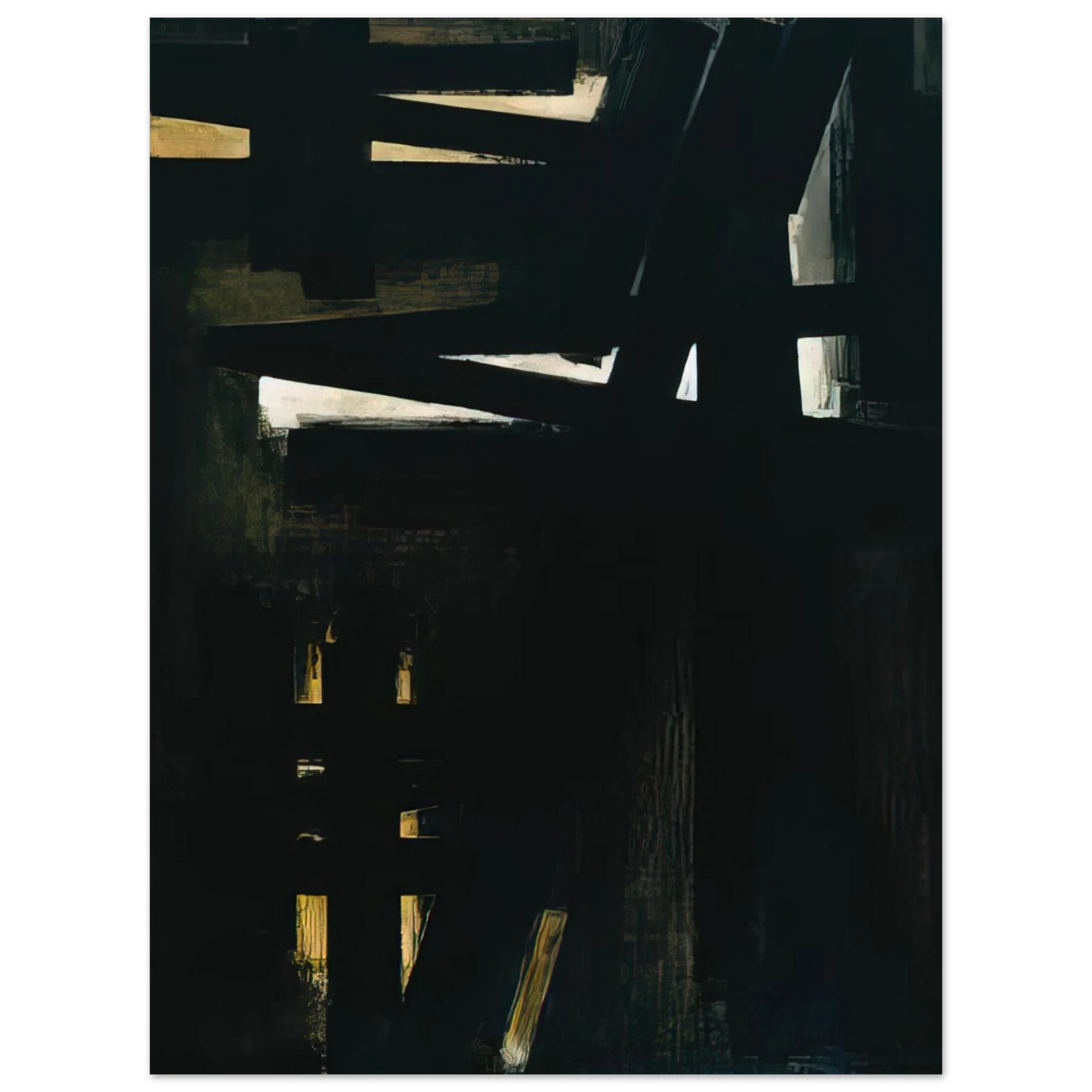 Pierre Soulages - Painting, 23 May 1953 - 1953  75x100 cm / 30x40inches Fine Art Poster