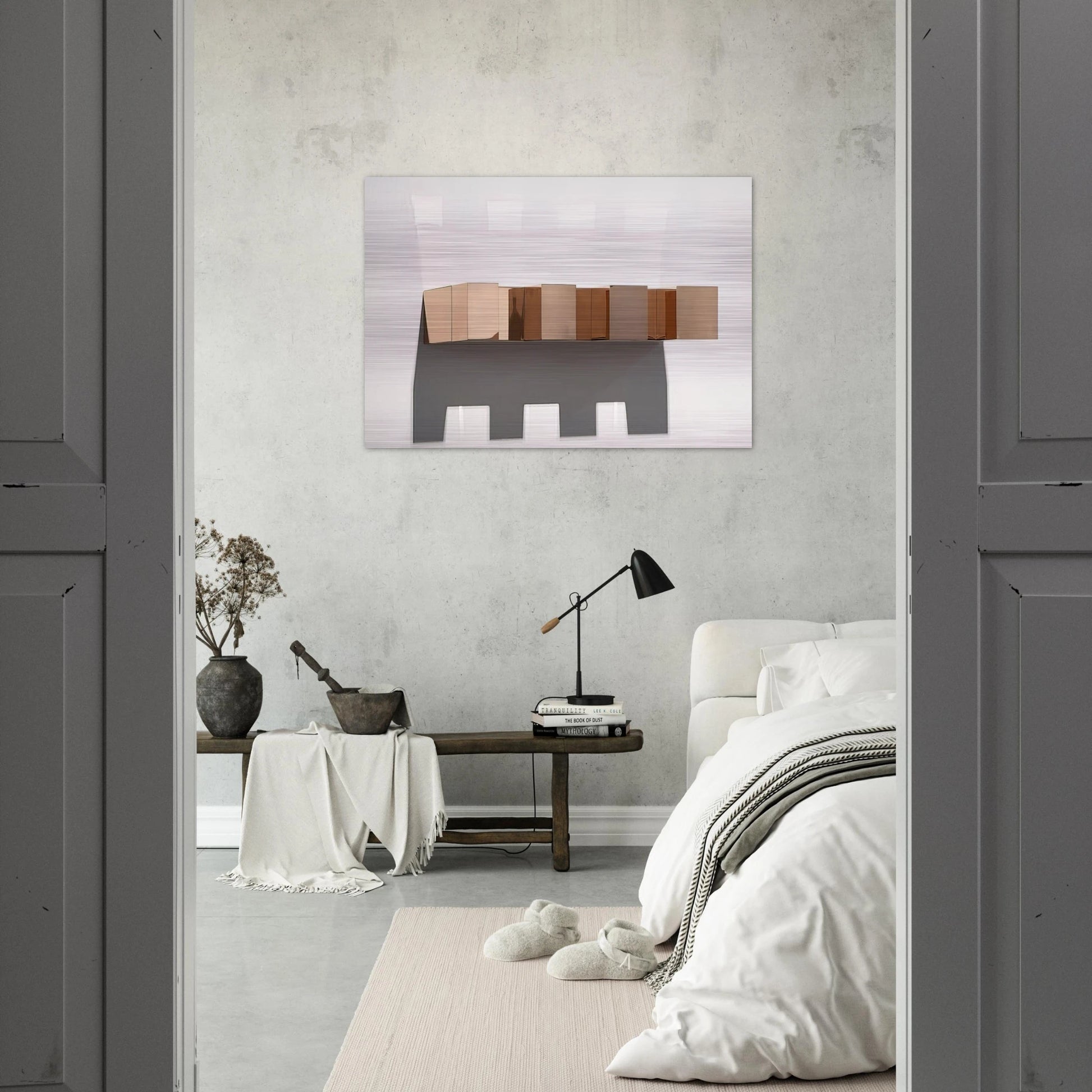 Untitled 72-22 Bernstein - 1972 - Donald Judd Brushed Aluminum Print - 70x100 cm / 28x40 inches | Donald Judd Aluminum Print | Donald Judd Prints