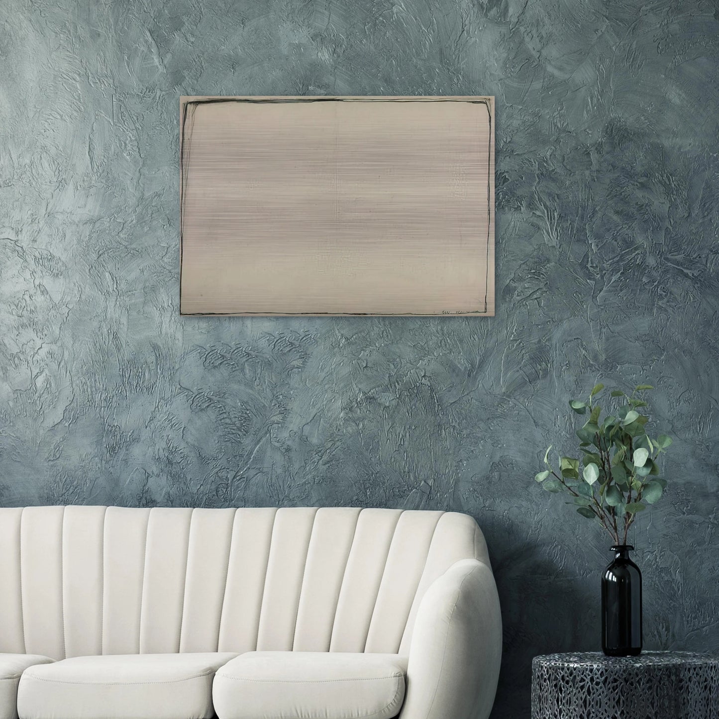 Drawing 24.4.60 - 1960 - Bob Law Brushed Aluminum Print - 70x100 cm / 28x40 inches | Bob Law Aluminum Print | Bob Law Prints