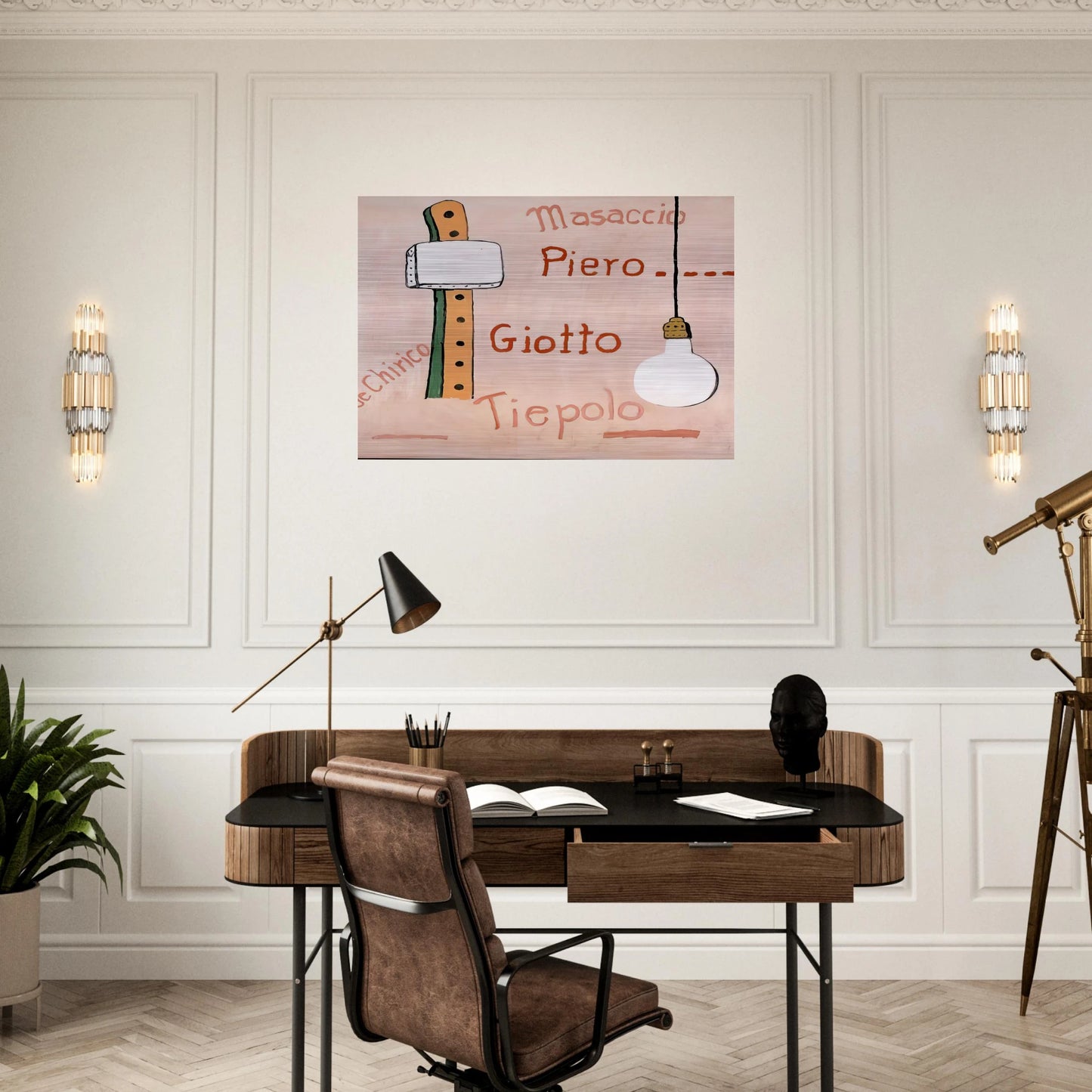 PANTHEON 1973 - Philip Guston Brushed Aluminum Print - 70x100 cm / 28x40 inches | Philip Guston Aluminum Print | Philip Guston Prints