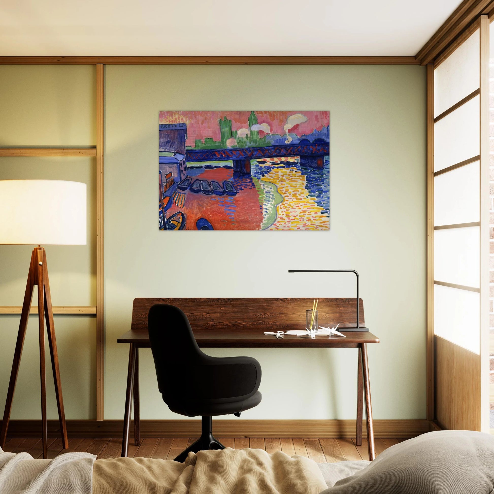 CHARING CROSS BRIDGE 1906 - Andre Derain Brushed Aluminum Print - 70x100 cm / 28x40 inches | Andre Derain Aluminum Print | Andre Derain Prints