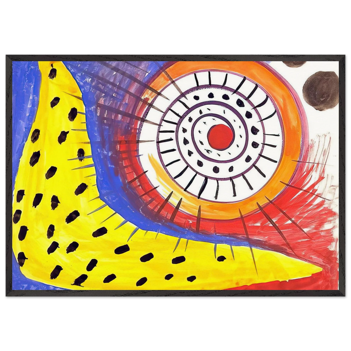 SPIRAL COMPOSITION 1970 - Alexander Calder 70x100 cm / 28x40 inches Framed Art Print – Black Wooden Frame
