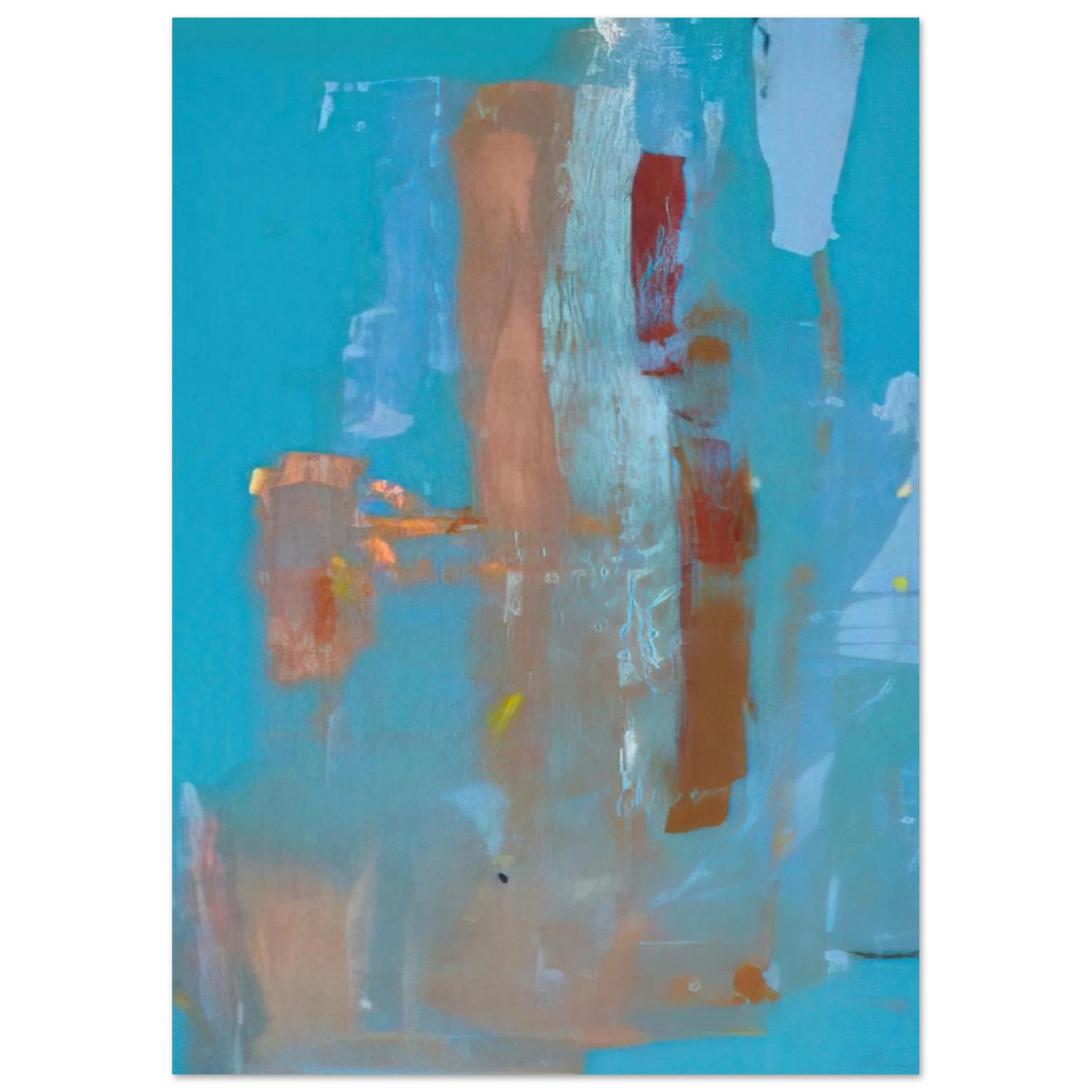 Helen Frankenthaler - In on Blue - 1976 Wall art - 15x20 cm / 6x8 inches - Fine Art Poster-canvas - -