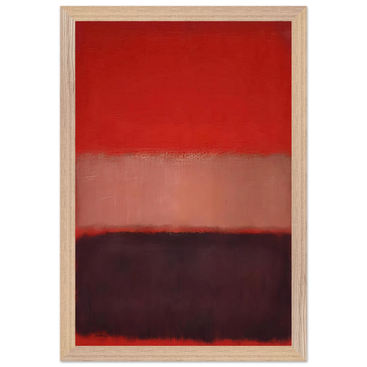 Mark Rothko - No. 46 Black, Ochre, Red Over Red - 1957 Wall Art - 30x40 cm / 12x16 inches - Fine Art Poster-canvas - -