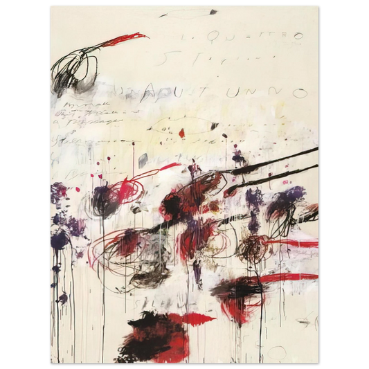 Cy Twombly - Quattro stagioni I. Autunno  75x100 cm / 30x40inches Fine Art Poster