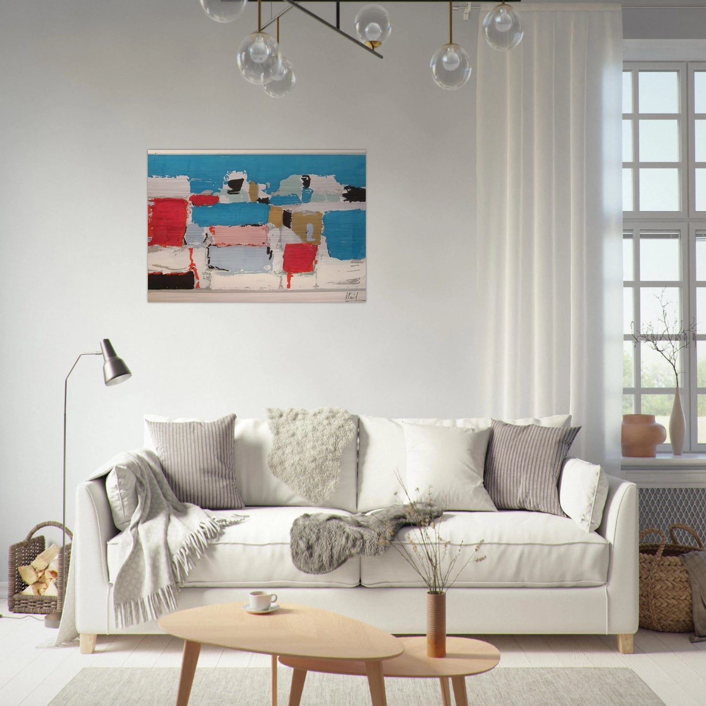 Méditerranée 01 - Art Informel - Nicolas de Stael Brushed Aluminum Print - 70x100 cm / 28x40 inches | Nicolas de Stael Aluminum Print | Nicolas de Stael Prints