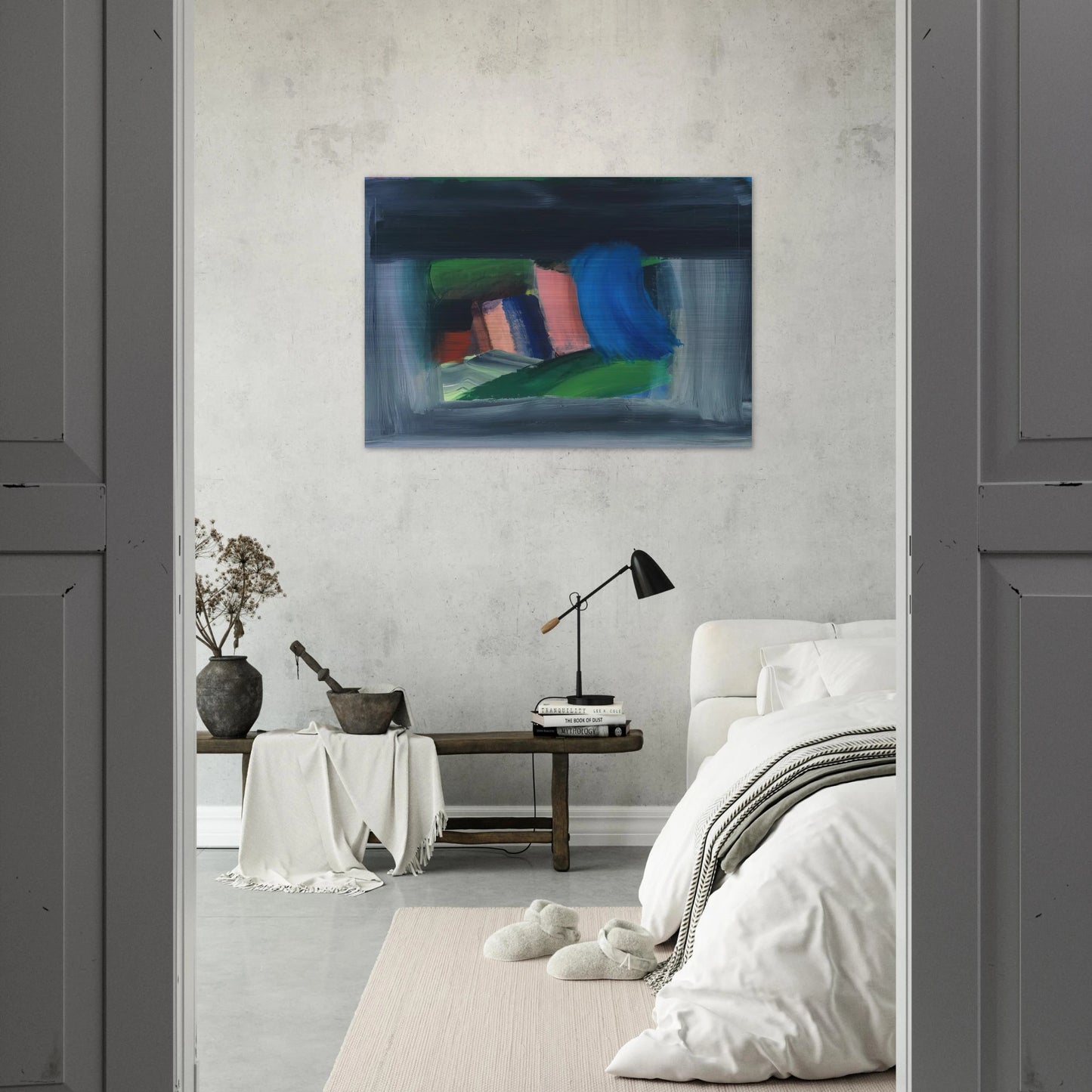 Rain - 1989 - Howard Hodgkin Brushed Aluminum Print - 70x100 cm / 28x40 inches | Howard Hodgkin Aluminum Print | Howard Hodgkin Prints