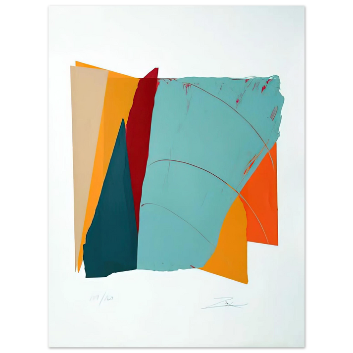 Larry Zox - Red Line II - 1979  75x100 cm / 30x40inches Fine Art Poster