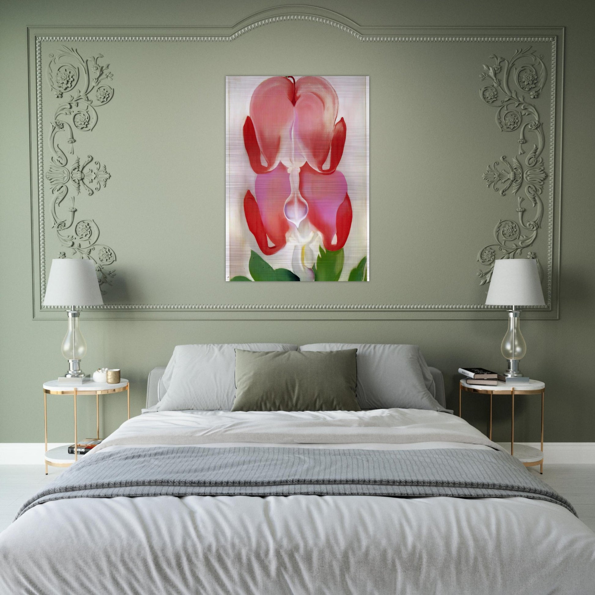 Bleeding Heart - Georgia O'Keeffe Brushed Aluminum Print - 70x100 cm / 28x40 inches | Georgia O'Keeffe Aluminum Print | Georgia O'Keeffe Prints