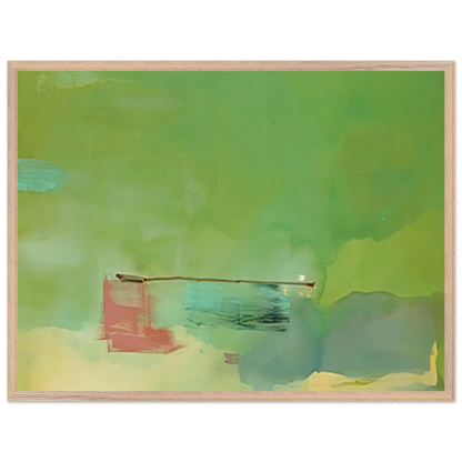 Helen Frankenthaler - Springscape - 1975 Wall art - 27x35 cm / 11x14 inches - Premium Wooden Framed Poster With Fine Art Paper-canvas - White frame