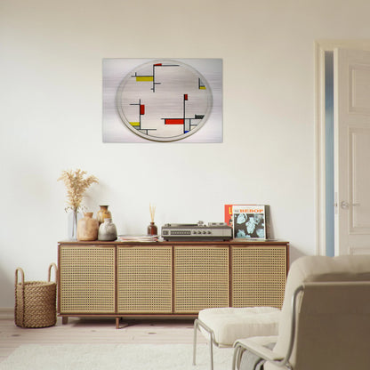 Relational Painting, Tondo #1 - 1944 - Fritz Glarner Brushed Aluminum Print - 70x100 cm / 28x40 inches | Fritz Glarner Aluminum Print | Fritz Glarner Prints