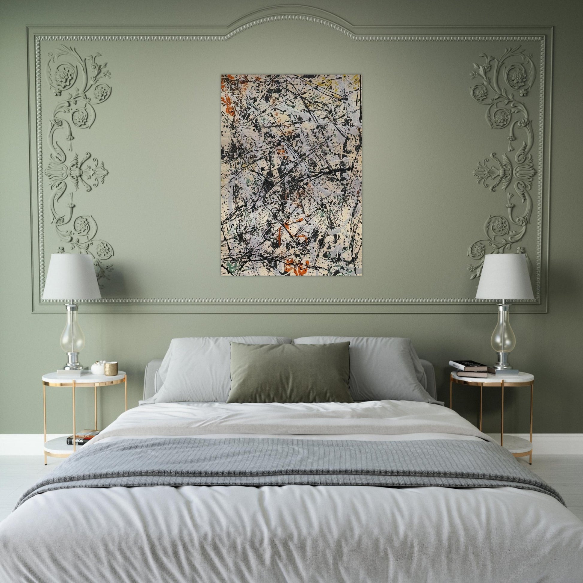 NUMBER 32 1947 - Jackson Pollock Brushed Aluminum Print - 70x100 cm / 28x40 inches | Jackson Pollock Aluminum Print | Jackson Pollock Prints