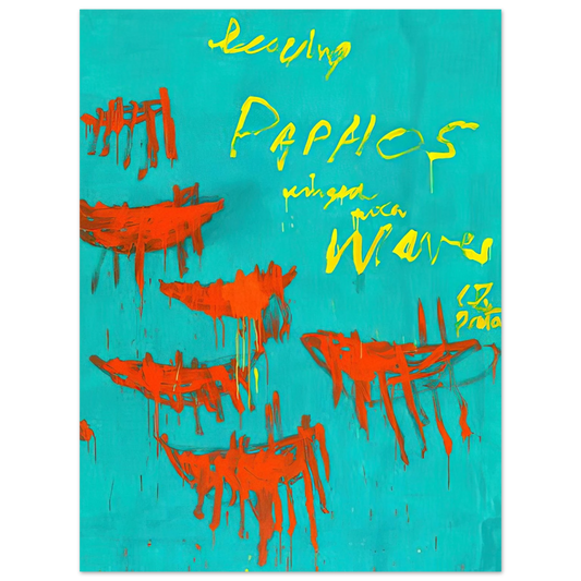 Cy Twombly - Leaving Paphos Ringed With Waves V  75x100 cm / 30x40inches Fine Art Poster