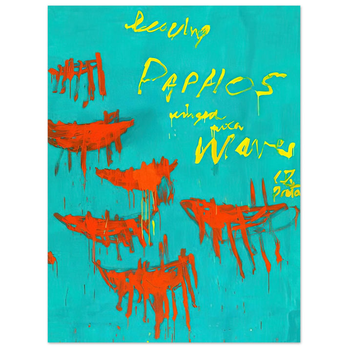Cy Twombly - Leaving Paphos Ringed With Waves V  75x100 cm / 30x40inches Fine Art Poster