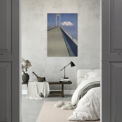 Whitestone Bridge - 1940 - Ralston Crawford Brushed Aluminum Print - 70x100 cm / 28x40 inches | Ralston Crawford Aluminum Print | Ralston Crawford Prints