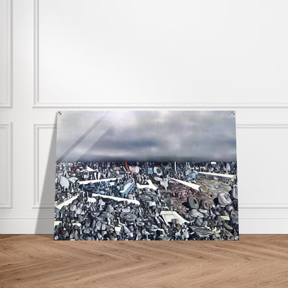 Multiplication of the Arcs - Yves Tanguy Acrylic Print - 70x100 cm / 28x40″ inches