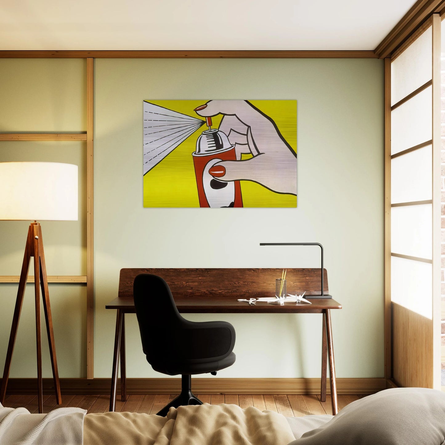 SPRAY 1962 - Roy Lichtenstein Brushed Aluminum Print - 70x100 cm / 28x40 inches | Roy Lichtenstein Aluminum Print | Roy Lichtenstein Prints