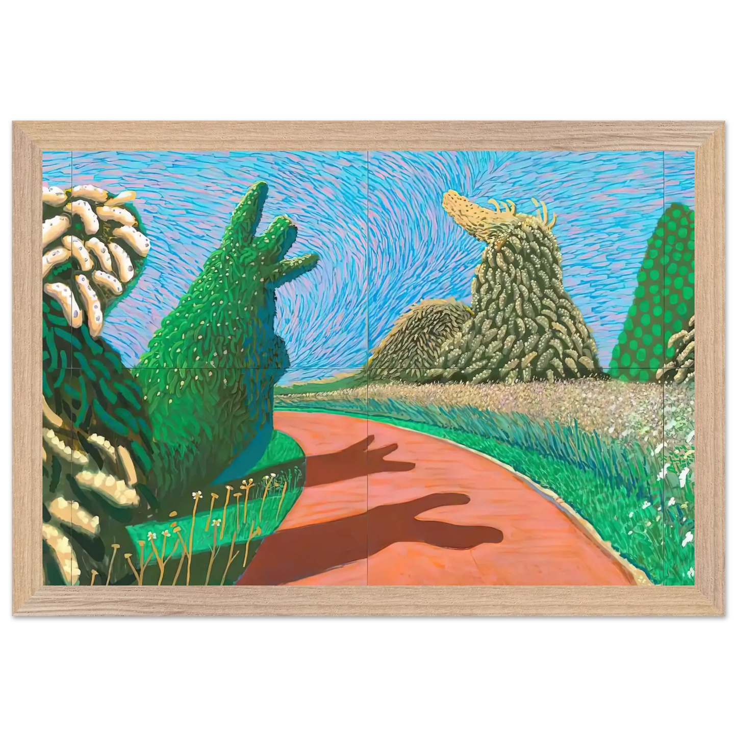David Hockney - David Hockney Wall art - A1 (59.4 x 84.1  cm) - Premium Wooden Framed Poster With Fine Art Paper - Black frame