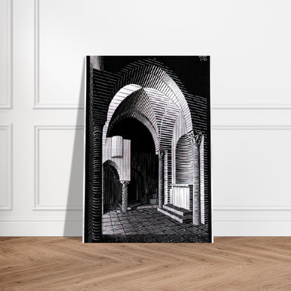PORTA MARIA DELL OSPIDALE - MC Escher Brushed Aluminum Print - 70x100 cm / 28x40 inches | MC Escher Aluminum Print | MC Escher Prints