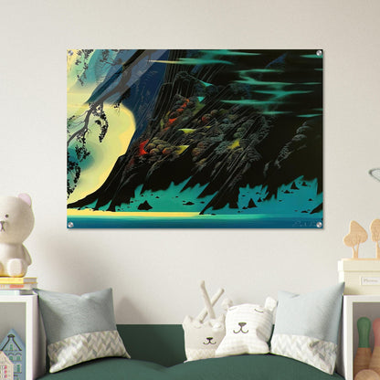 Coastal Magic - Eyvind Earle Acrylic Print - 70x100 cm / 28x40″ inches