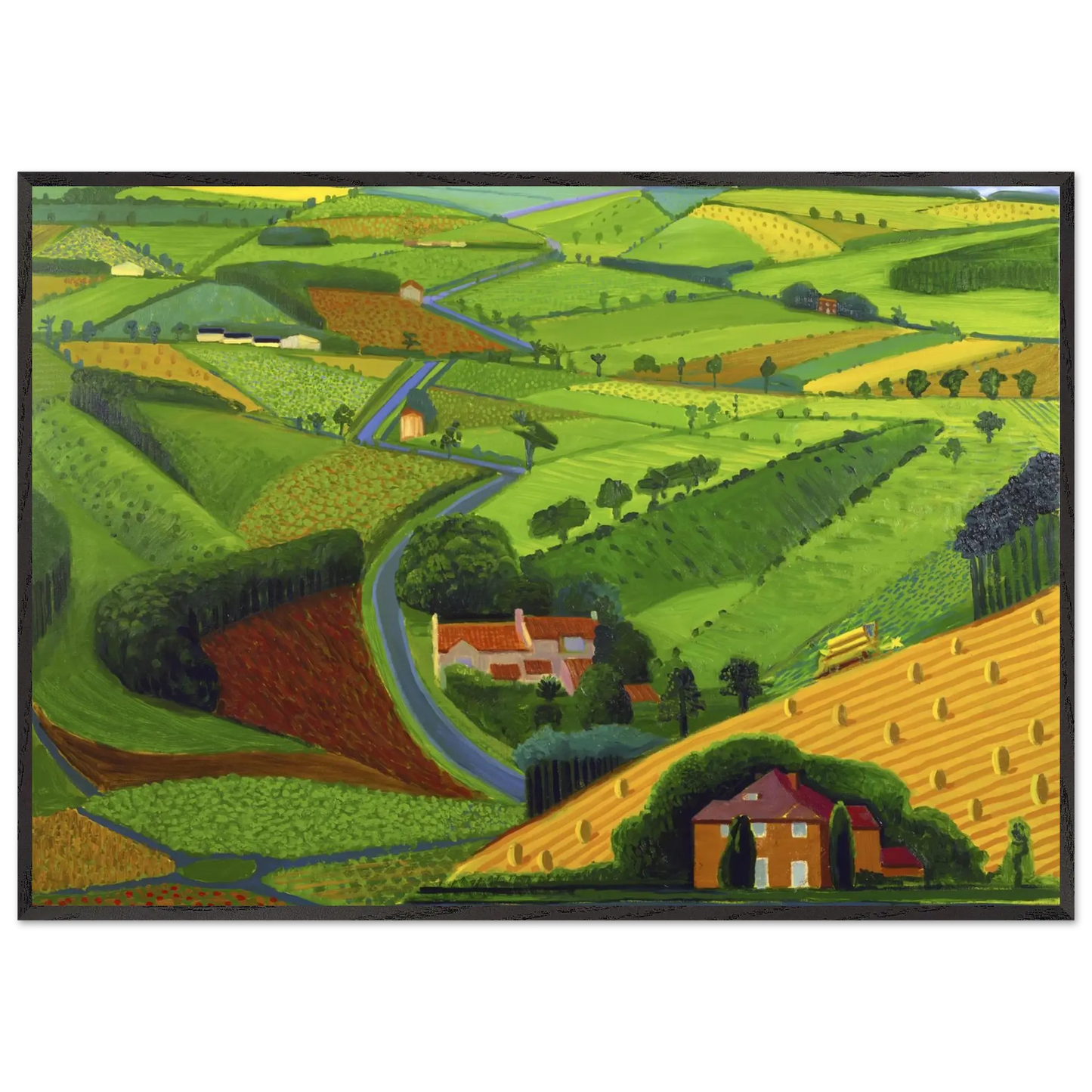 David Hockney - David Hockney Wall art - A2 (42 x 59.4  cm) - Premium Wooden Framed Poster With Fine Art Paper - White frame