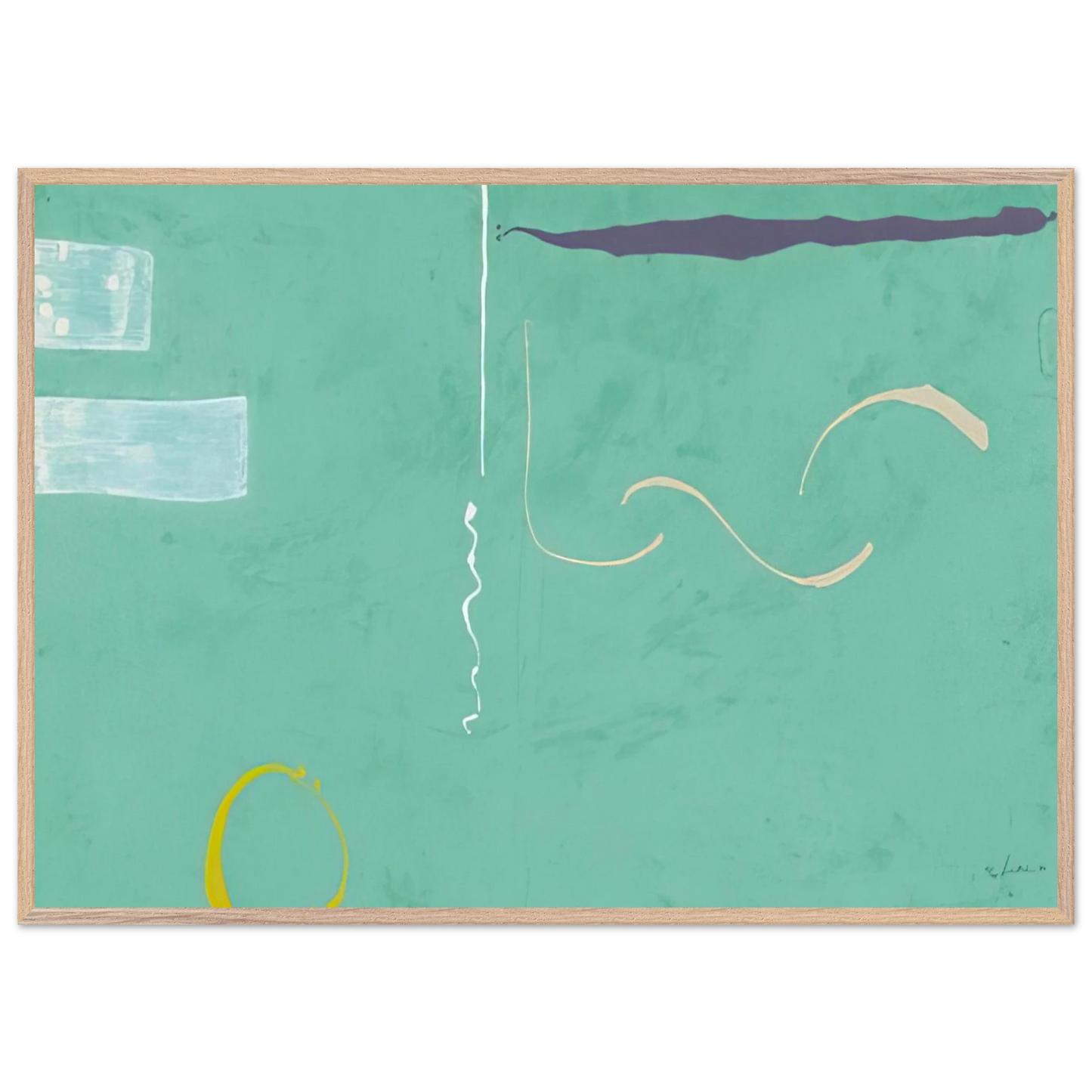 Helen Frankenthaler - Tahiti - 1989 Wall art - 45x60 cm / 18x24 inches - Premium Wooden Framed Poster With Fine Art Paper-canvas - Wood frame