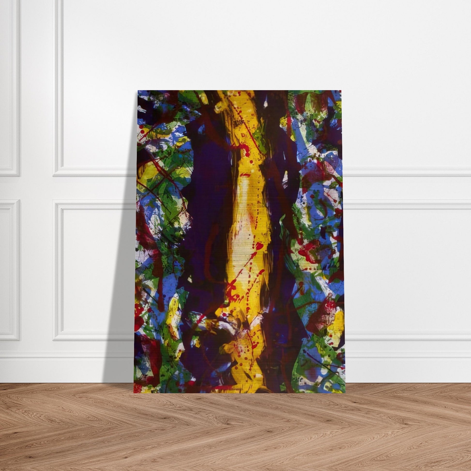 Untitled Composition  Lembark 285  - Sam Francis Brushed Aluminum Print - 70x100 cm / 28x40 inches | Sam Francis Aluminum Print | Sam Francis Prints