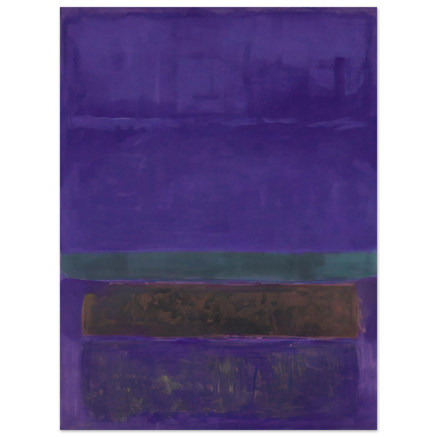 Mark Rothko - Untitled [Blue, Green, and Brown] - 1952 Wall Art - 21x29.7 cm / 8x12" - Fine Art Poster-canvas - -