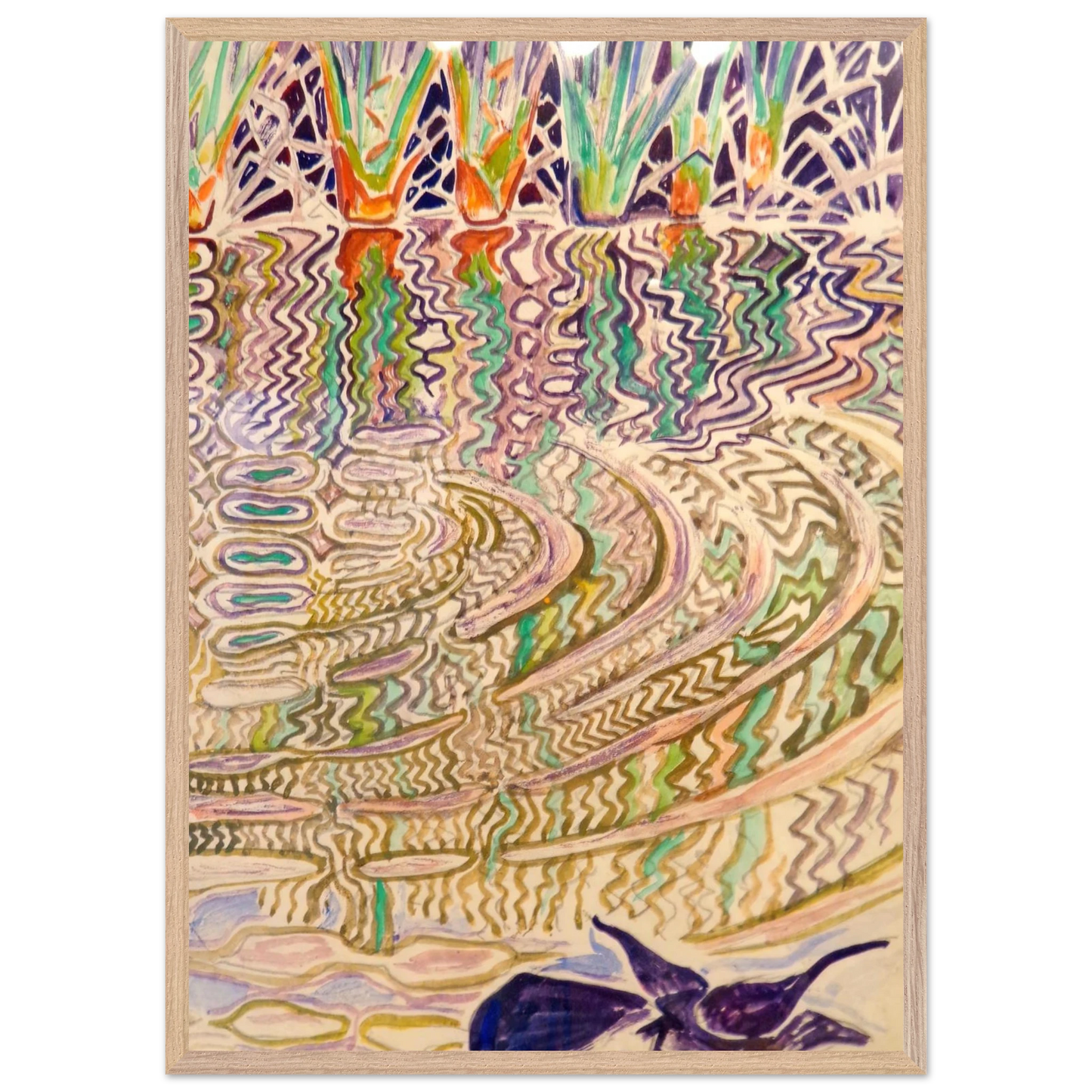 Walter Inglis Anderson - Walter Anderson Wall art - 50x70 cm / 20x28 inches - Premium Wooden Framed Poster With Fine Art Paper-canvas - Black frame