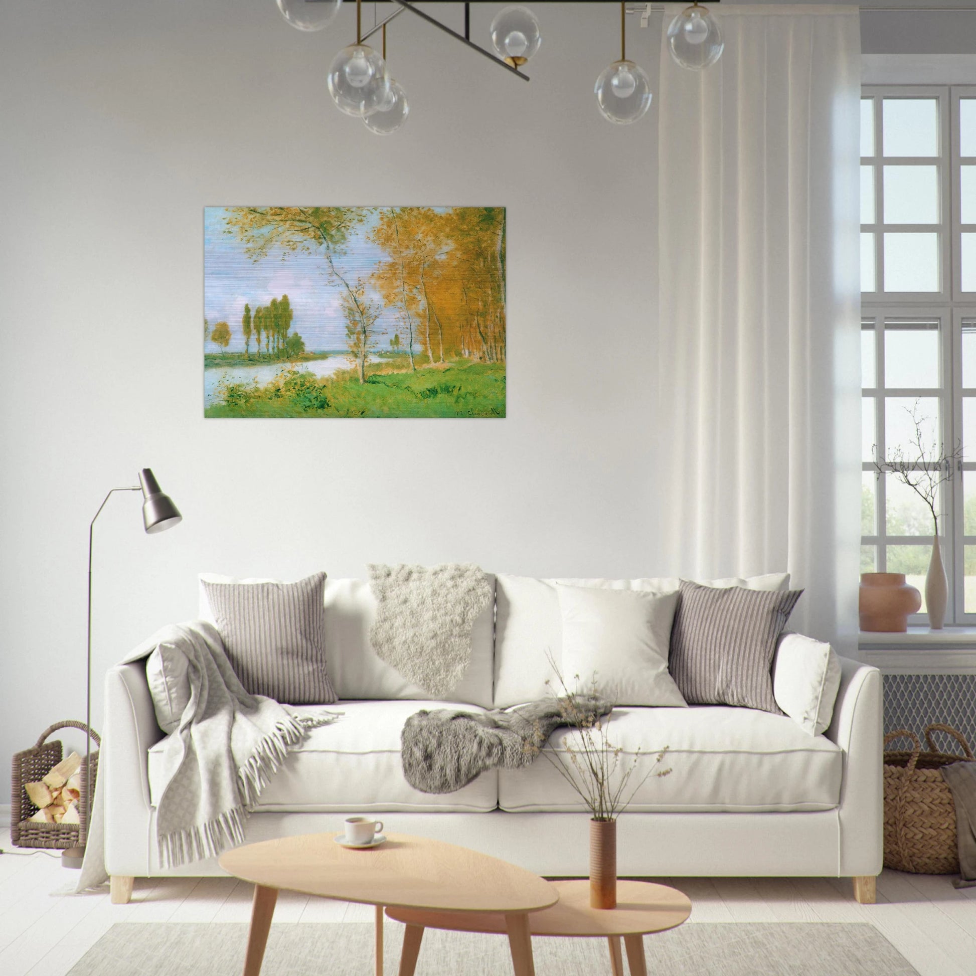 The Spring in Argentuil - claude monet Brushed Aluminum Print - 70x100 cm / 28x40 inches | claude monet Aluminum Print | claude monet Prints