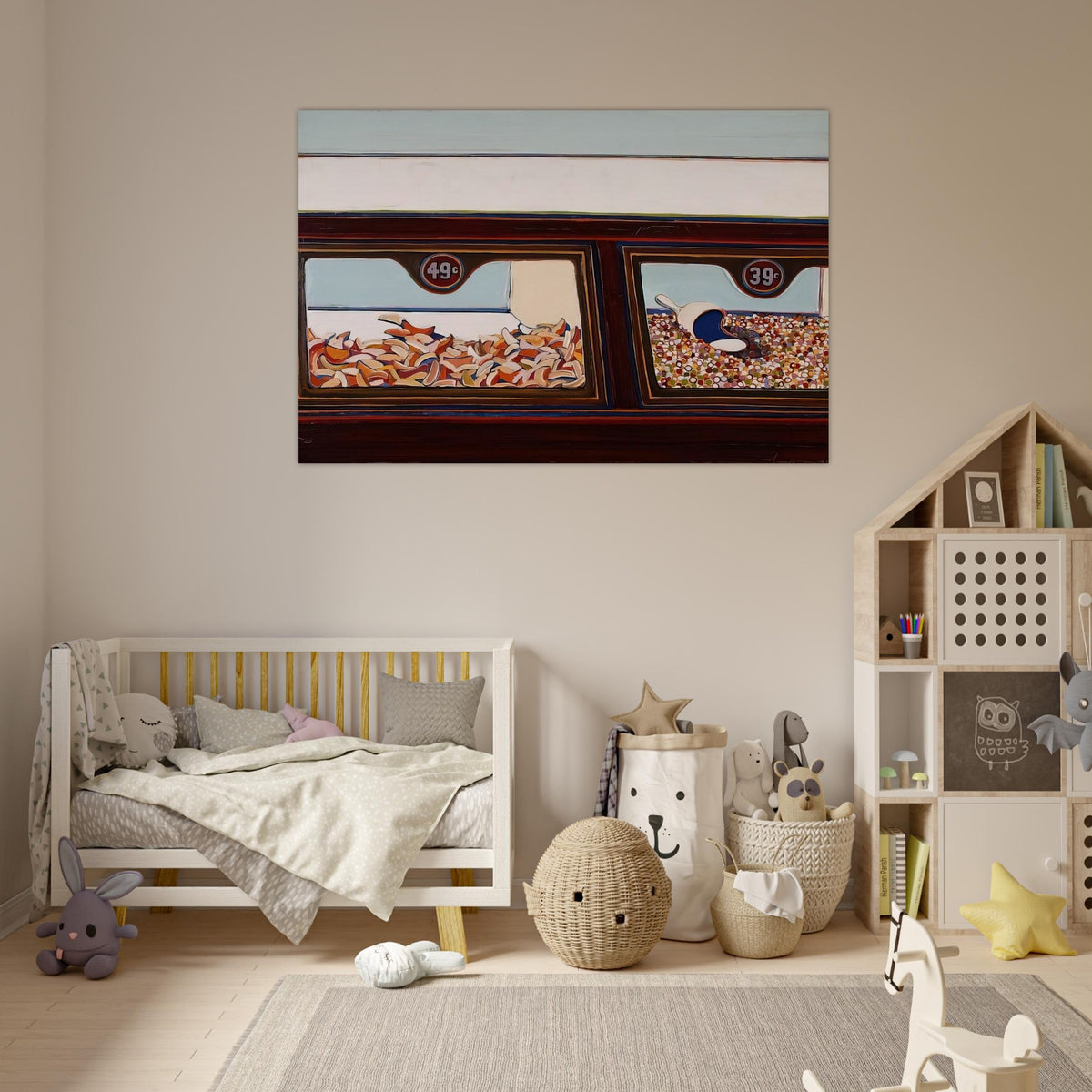 Candy Counter - 1963 - Wayne Thiebaud Art Prints - 100x150 cm / 40x60″ inches | Wayne Thiebaud Poster | Wayne Thiebaud Prints