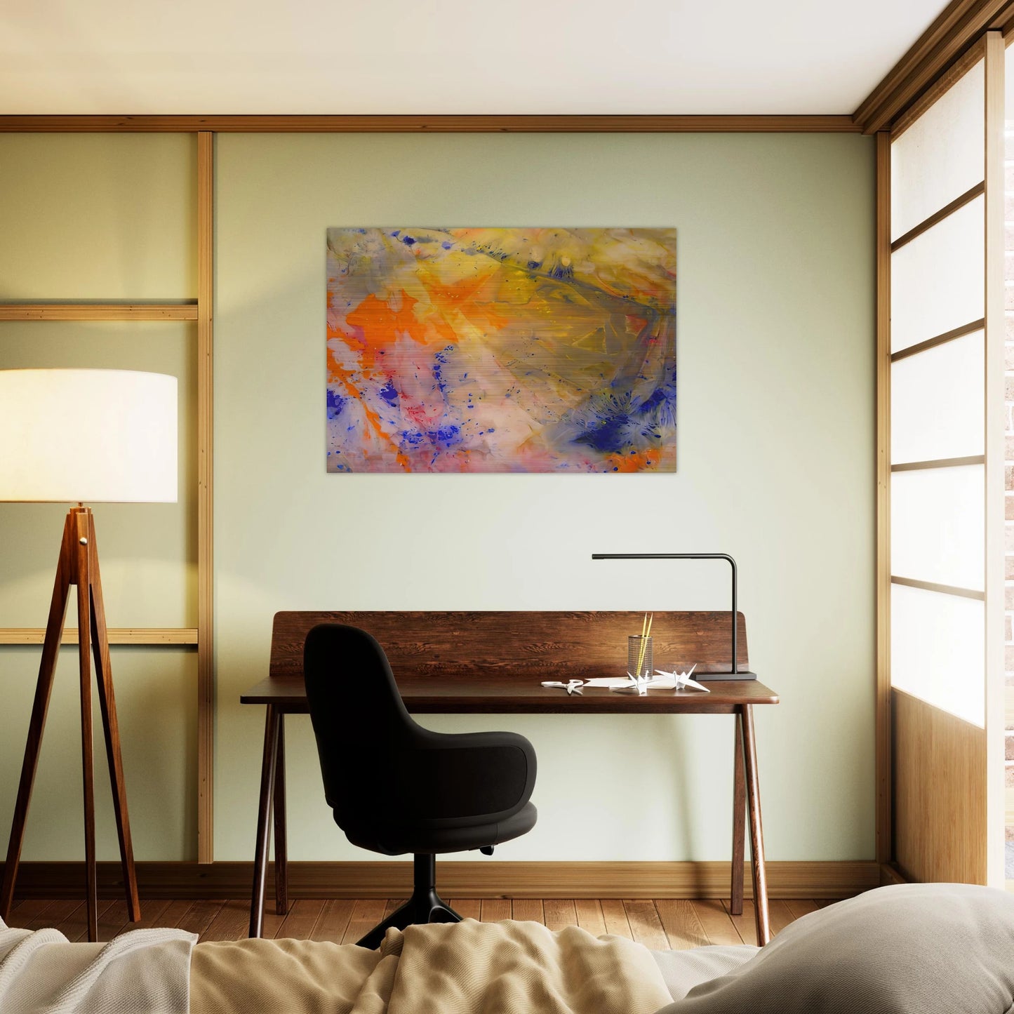 A Spring Thaw - Sam Gilliam Brushed Aluminum Print - 70x100 cm / 28x40 inches | Sam Gilliam Aluminum Print | Sam Gilliam Prints