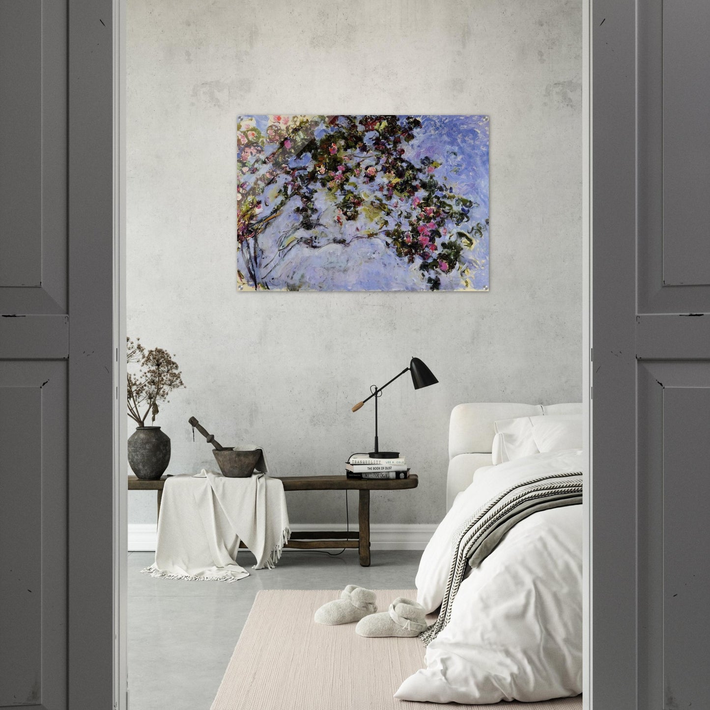 The Rose Bush - claude monet Acrylic Print - 70x100 cm / 28x40″ inches | claude monet Wall Art | claude monet Prints