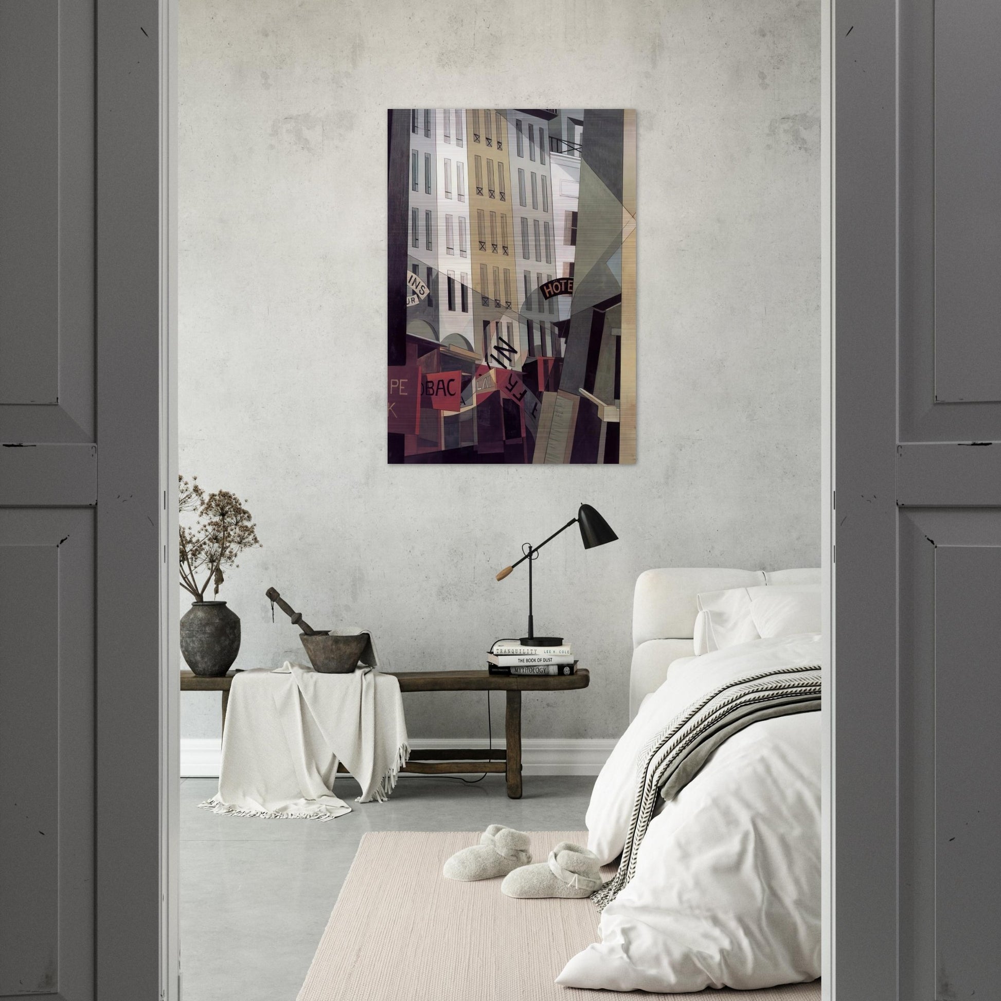 Rue du Singe Qui Pêche - 1921 - Charles Demuth Brushed Aluminum Print - 70x100 cm / 28x40 inches | Charles Demuth Aluminum Print | Charles Demuth Prints